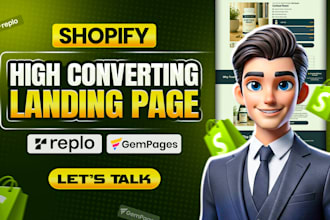 clone or design high converting shopify landing page with gempages,pagefly,replo