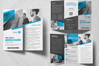 design trifold brochure pamphlet booklet for business marketing and promotion
