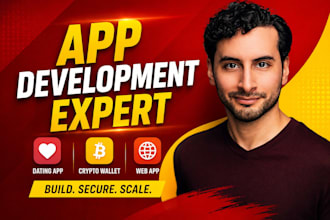 develop a custom dating app, secure crypto wallet app, flutter mobile app web