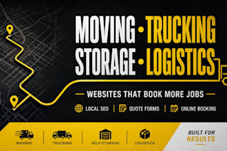 design moving, movers, trucking, logistics and storage company websites