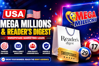 provide USA, UK mega millions and reader leads