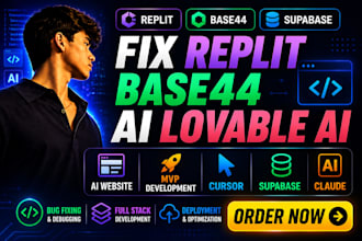 fix replit base44 ai lovable ai website mvp development cursor supabase claude