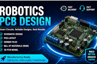 design a robotics control pcb with motors drivers and mcu