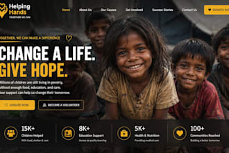 wix charity website non profit donation website 501c3 fundraising website