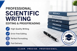write, edit, and proofread scientific and academic papers