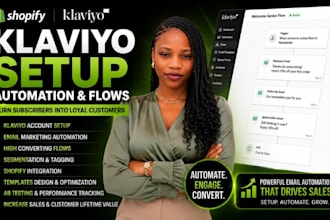 setup shopify klaviyo email marketing sms flows and automation lead generation