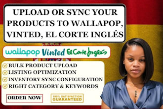 upload products and manage wallapop, vinted or el corte inglés listing