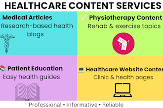 write medical articles and health blogs