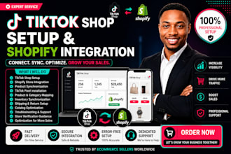 set up tiktok shop, product sync, and pixel integration