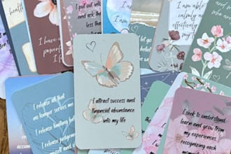 design custom affirmation cards, motivation cards and mindfulness card decks