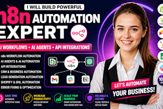 build n8n ai automation, workflow automation, API integrations and bots