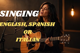 be female singer lead vocal, harmonies and backing vocal in english, or spanish