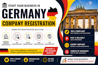 register germany company, ug, gmbh,vat, tax id, eori, and oss