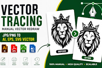 vector tracing jpg to ai eps svg manual vector redraw
