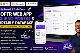 setup softr web app with airtable database and automation