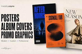 design a modern poster, album cover or promo graphic