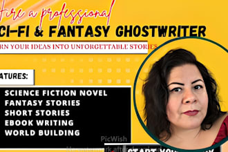 ghostwrite your science fiction, fantasy, or dystopian novel and short story