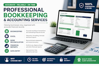 provide accounting, bookkeeping, excel, and payroll services