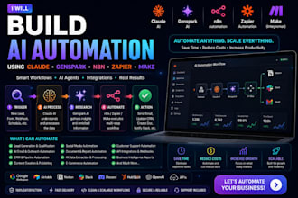 build ai automation using claude, genspark, n8n, zapier and make