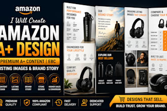 create amazon a plus design, premium content, ebc, listing image, brand story