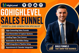 design gohighlevel sales funnel landing page lead generation ghl expert