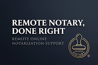 provide remote online notary, notarize usps form 1583, and legal document