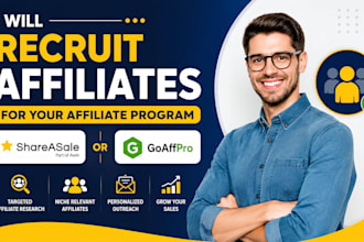 recruit affiliates for your shareasale or goaffpro program