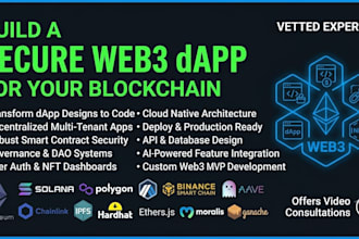 build web3 dapps, smart contracts, and blockchain solutions