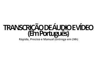 transcribe audio or video to text in portuguese quickly