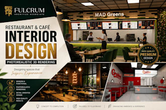 design restaurant, cafe, lounge interior and 3d rendering