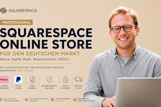 design a squarespace online store for germany with klarna, paypal and mwst