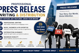 write and distribute your press release or music press release