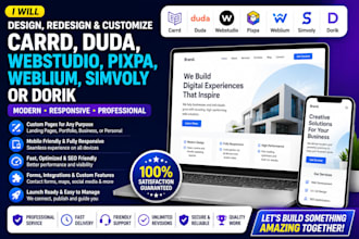 migrate and redesign carrd, pixpa, jimdo, tilda, or dorik, to wordpress