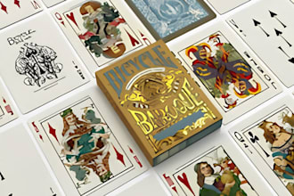 design playing card card design box mockup rulebook box packaging printable card