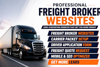 create wordpress website for freight brokers, dispatch,and trucking companies