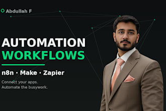 build automation workflows in n8n, make and zapier