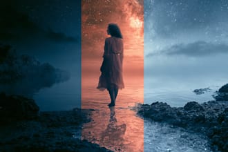 do creative photo manipulation and product advertising
