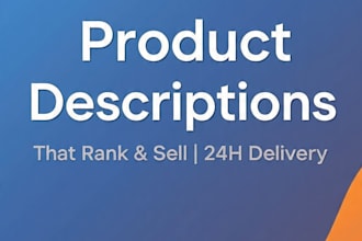 write SEO ai product descriptions for shopify amazon etsy