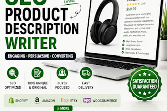 write SEO product descriptions for shopify and amazon