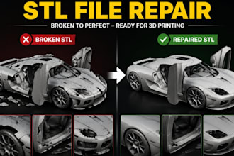 reverse engineer 3d scan, stl to cad model, step file solidworks for 3d printing