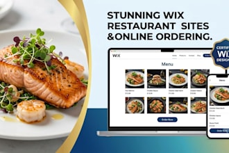 design a professional wix resturant website, cafe website, or catering website