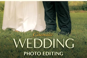 do wedding photo editing and retouch