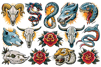 draw unique and original tattoo design with a tattoo artist