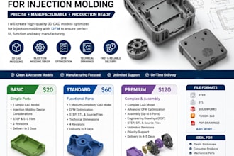cad designer specializing in injection molding