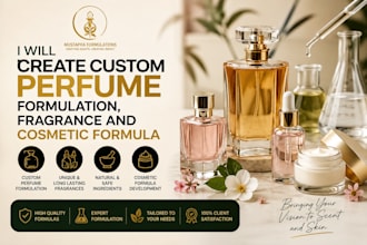create custom perfume formulation, fragrance and cosmetic formula