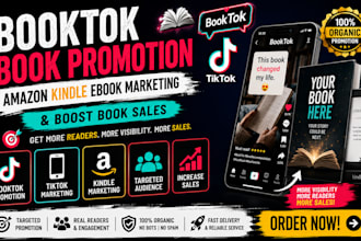do booktok book promotion, amazon kindle ebook marketing and book sales