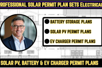 design solar pv, battery, and ev charger permit plans
