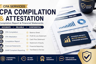 prepare CPA compilation, attestation, compilation report and financial statement