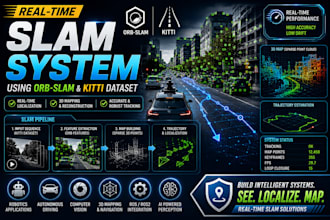 create a real time slam system using orb slam and kitti dataset
