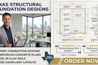 prepare texas structural foundation designs and concrete foundation plans